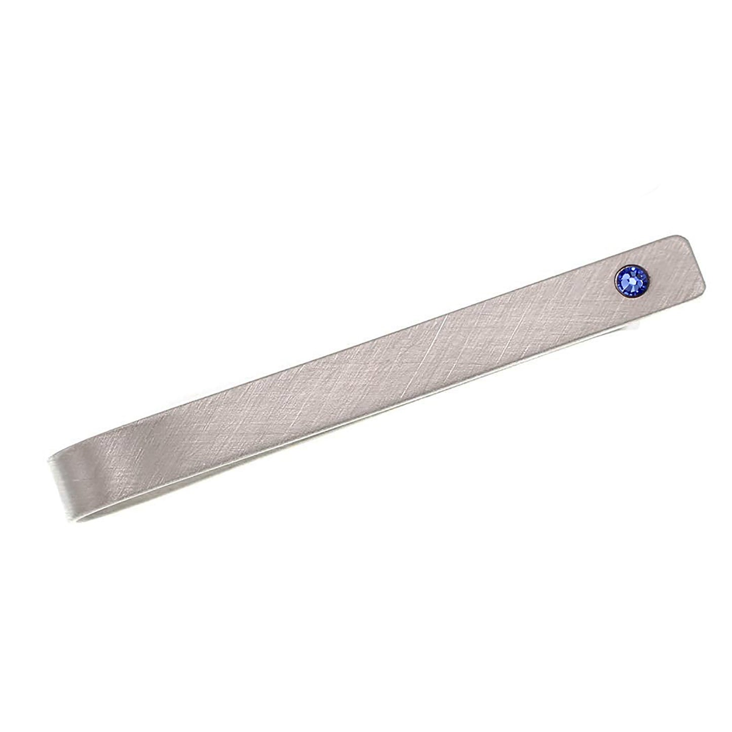 Sterling Silver Tie Bar with Crystal - Love It Personalized