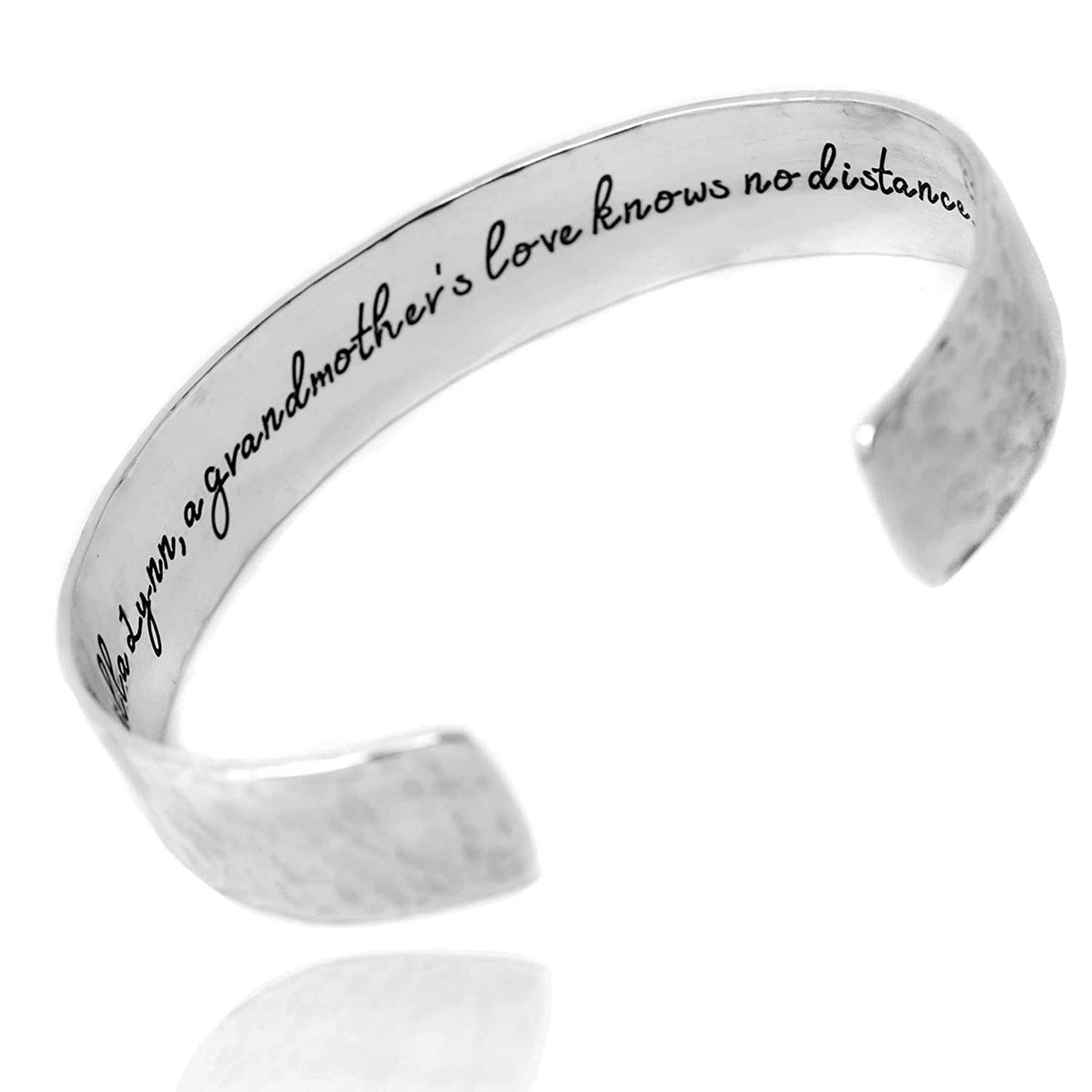 Sterling Silver Engraved Cuff Bracelet - Love It Personalized