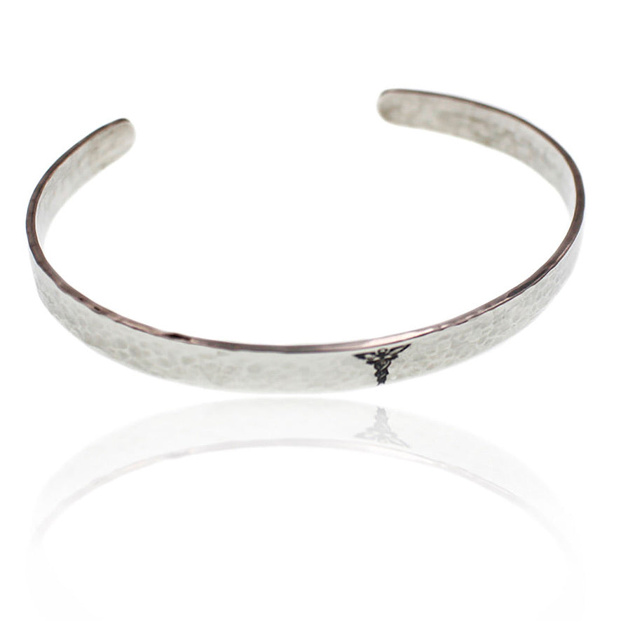 Medical Alert Sterling Silver Cuff -1/4" - Love It Personalized