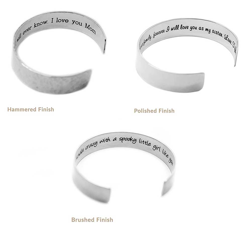 Sterling Silver Engraved Cuff Bracelet - Love It Personalized