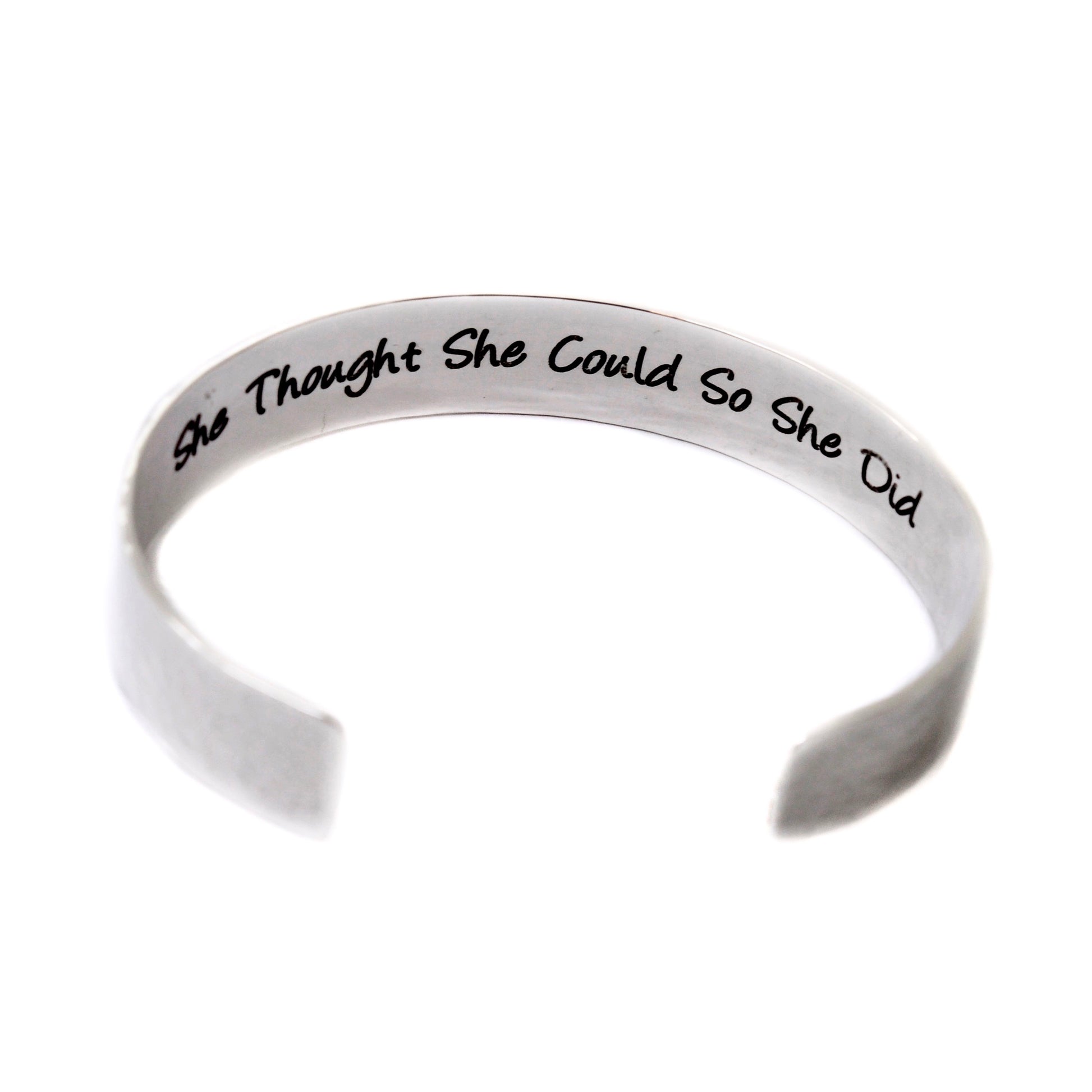 Graduation Cuff Bracelet - Sterling Silver - Love It Personalized
