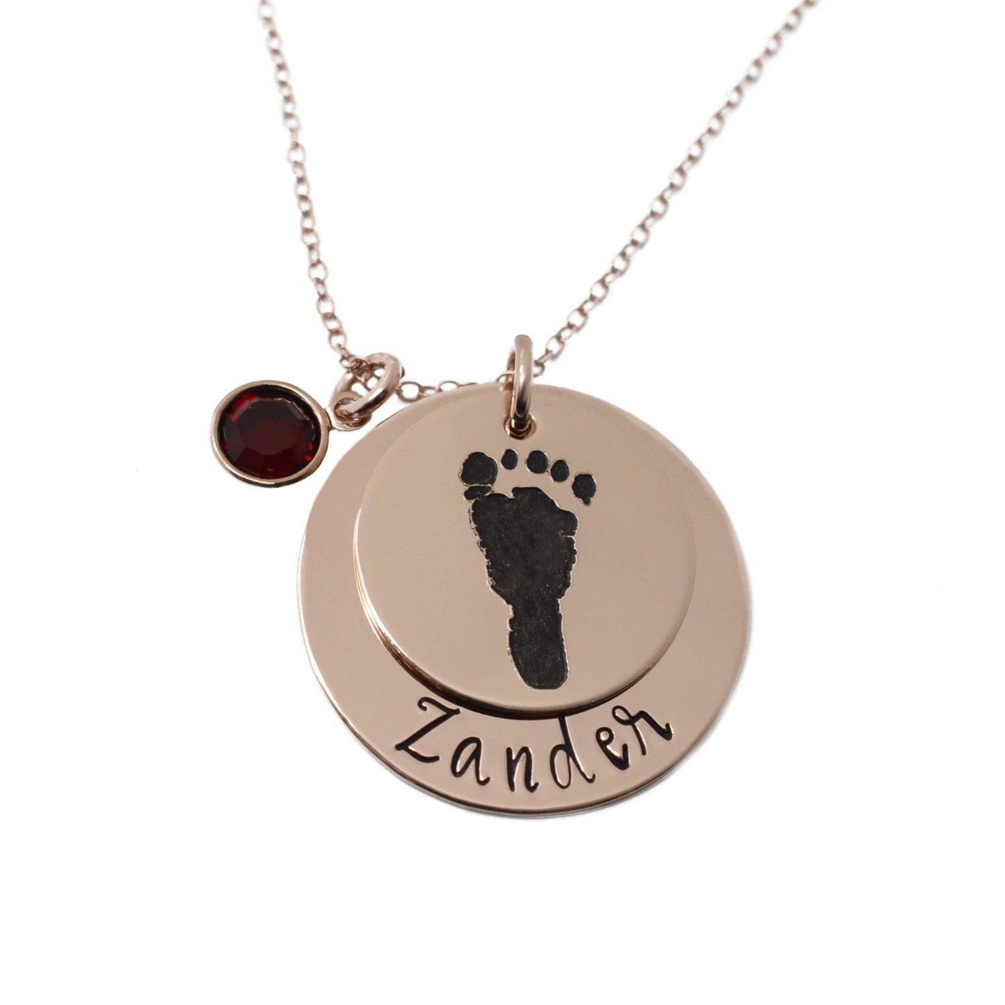 Rose Gold Footprint Necklace - Love It Personalized