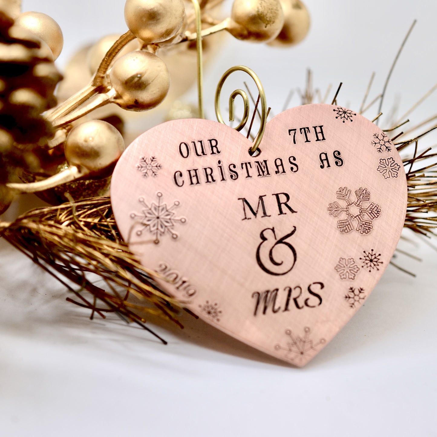 7th Wedding Anniversary Christmas Ornament - Love It Personalized