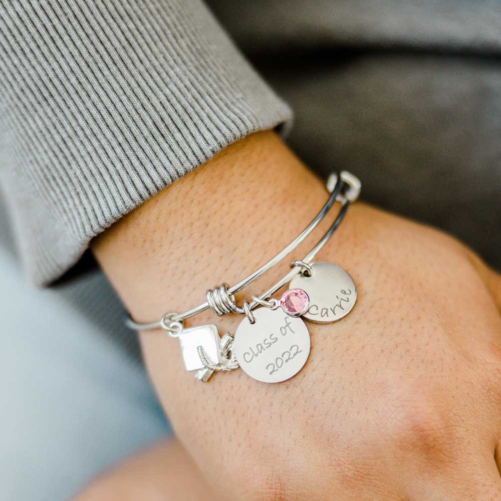 Graduation Bangle Bracelet - Love It Personalized