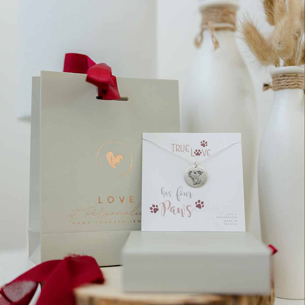 Engraved Pet Portrait Necklace - Love It Personalized