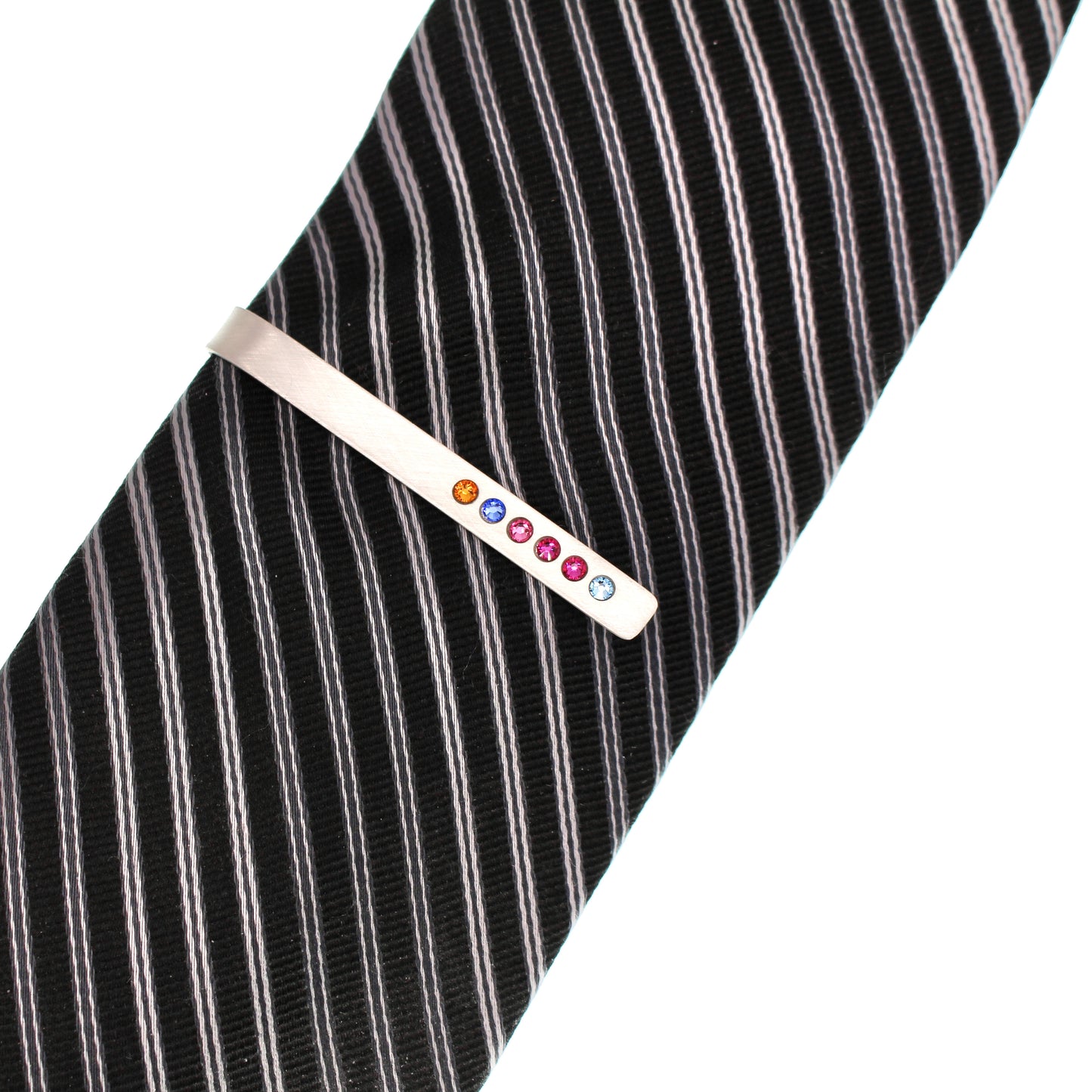 Father's Day Tie Bar with Birthstones - Love It Personalized