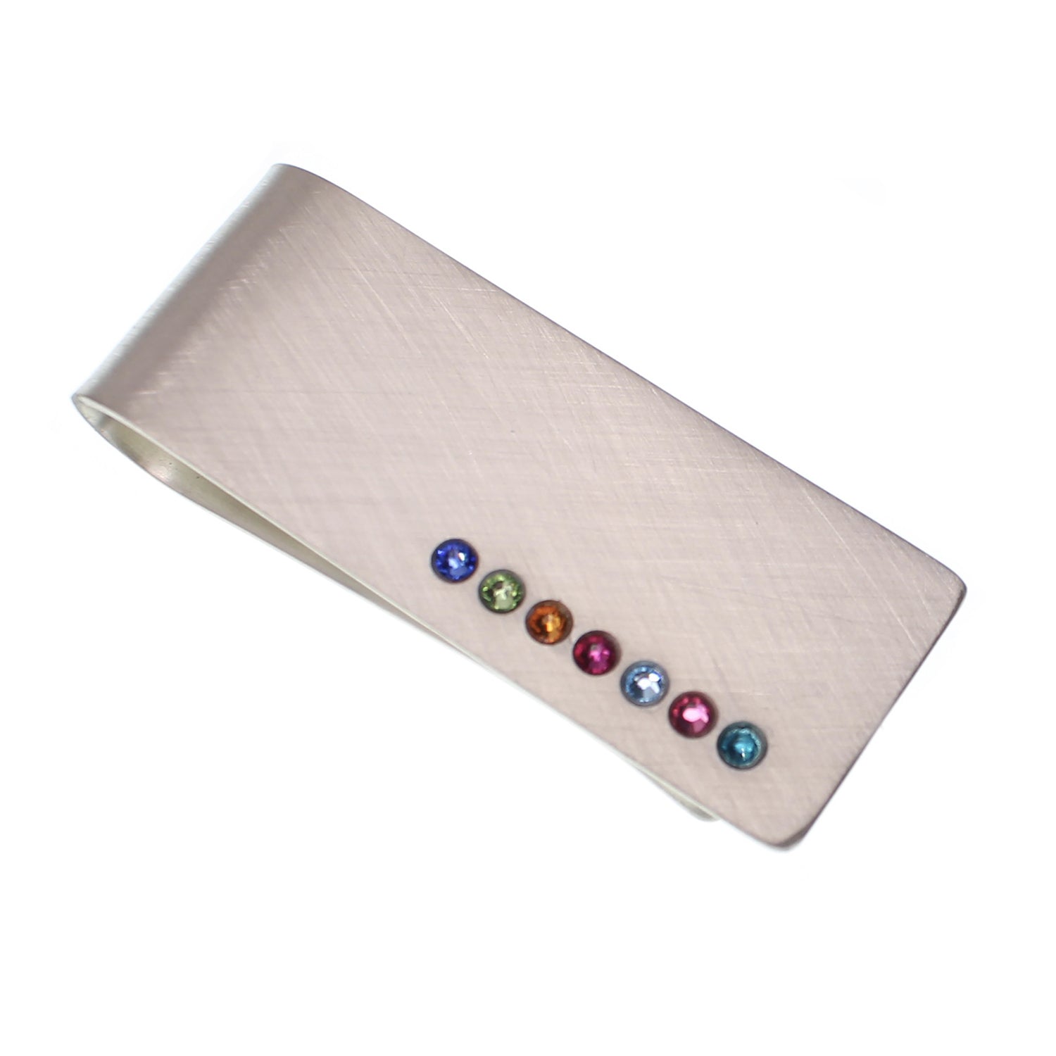Father's Day Engraved Money Clip with Birthstones - Love It Personalized