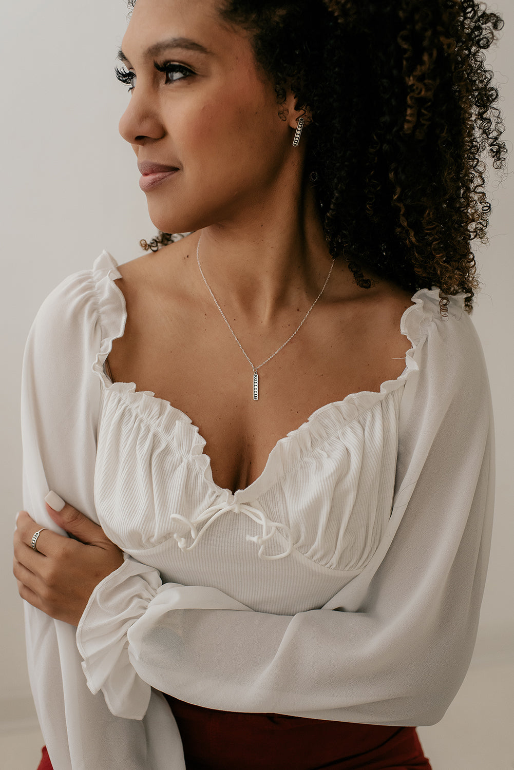 Moon Phases Vertical Pendant Necklace - Love It Personalized