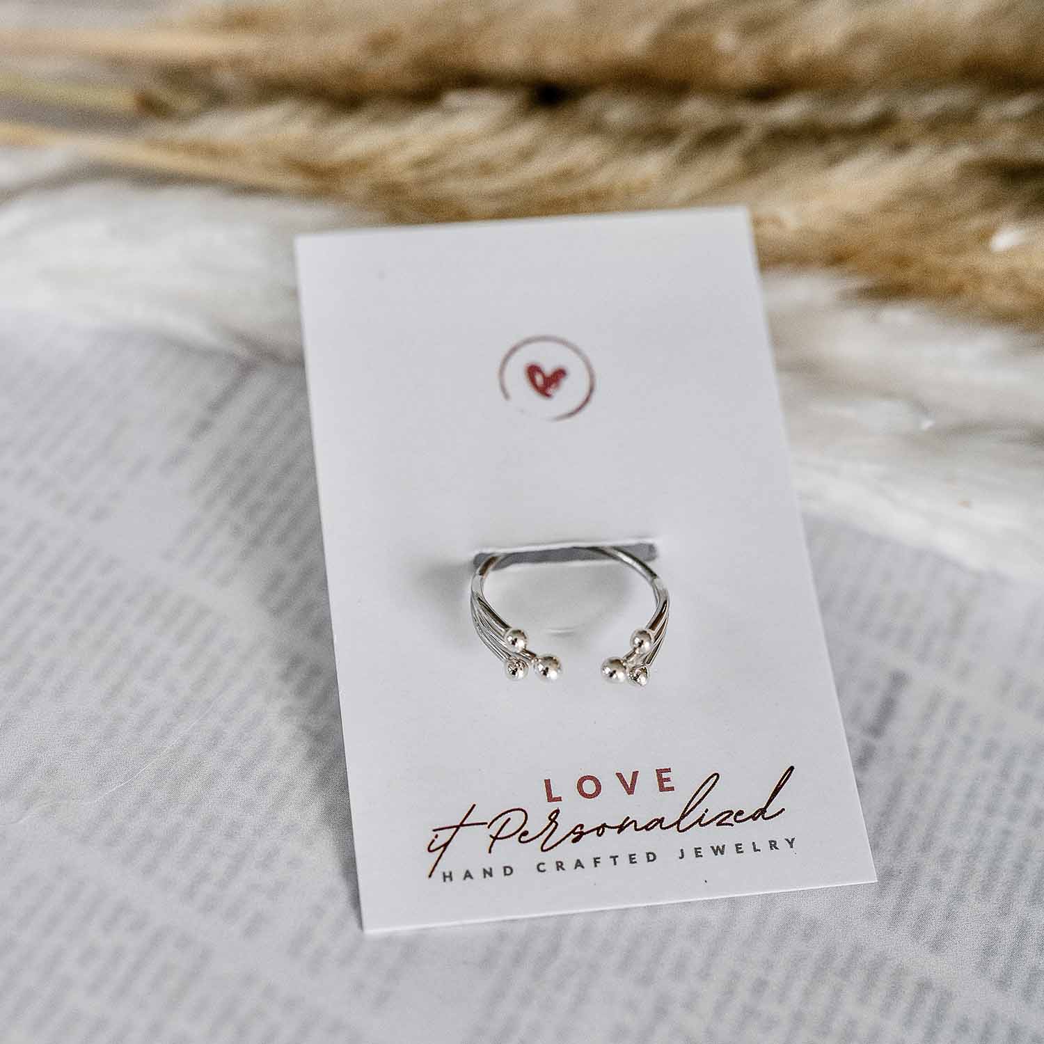 Adjustable Granulations Ring - Sterling Silver - Love It Personalized