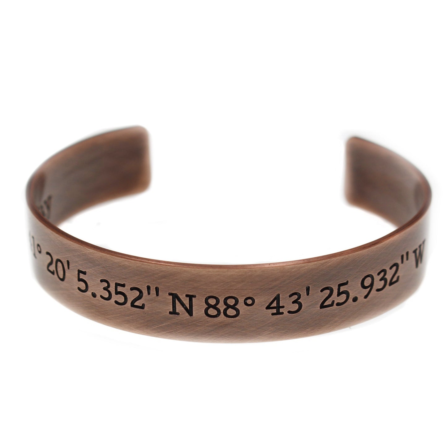GPS Coordinates Copper Cuff Bracelet - Love It Personalized