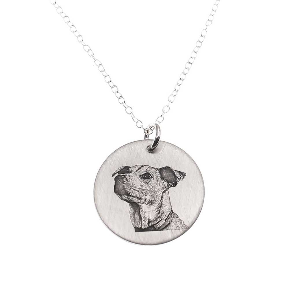 Engraved Pet Portrait Necklace - Love It Personalized