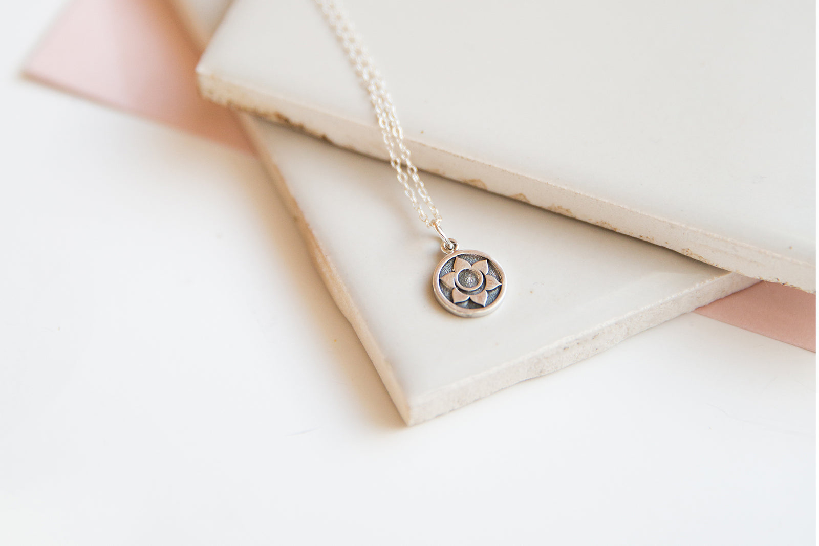 Chakra Crystals Flower of Life Necklace