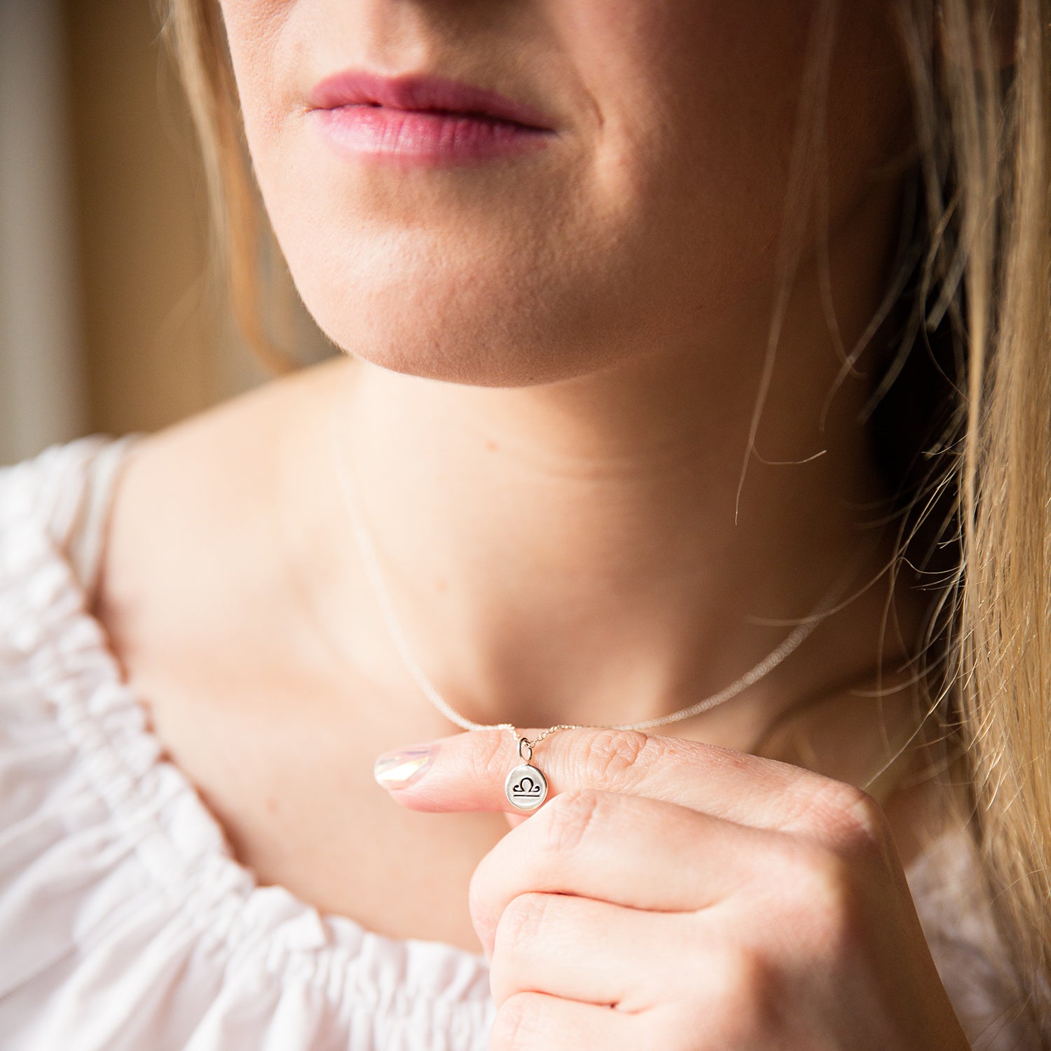 Libra Zodiac Sign Horoscope Necklace Sterling Silver - Love It Personalized