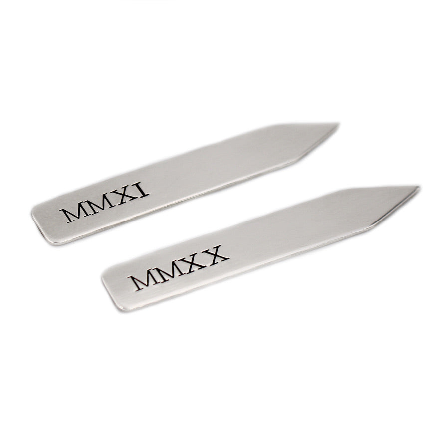 Custom Sterling Silver Collar Stays - Love It Personalized