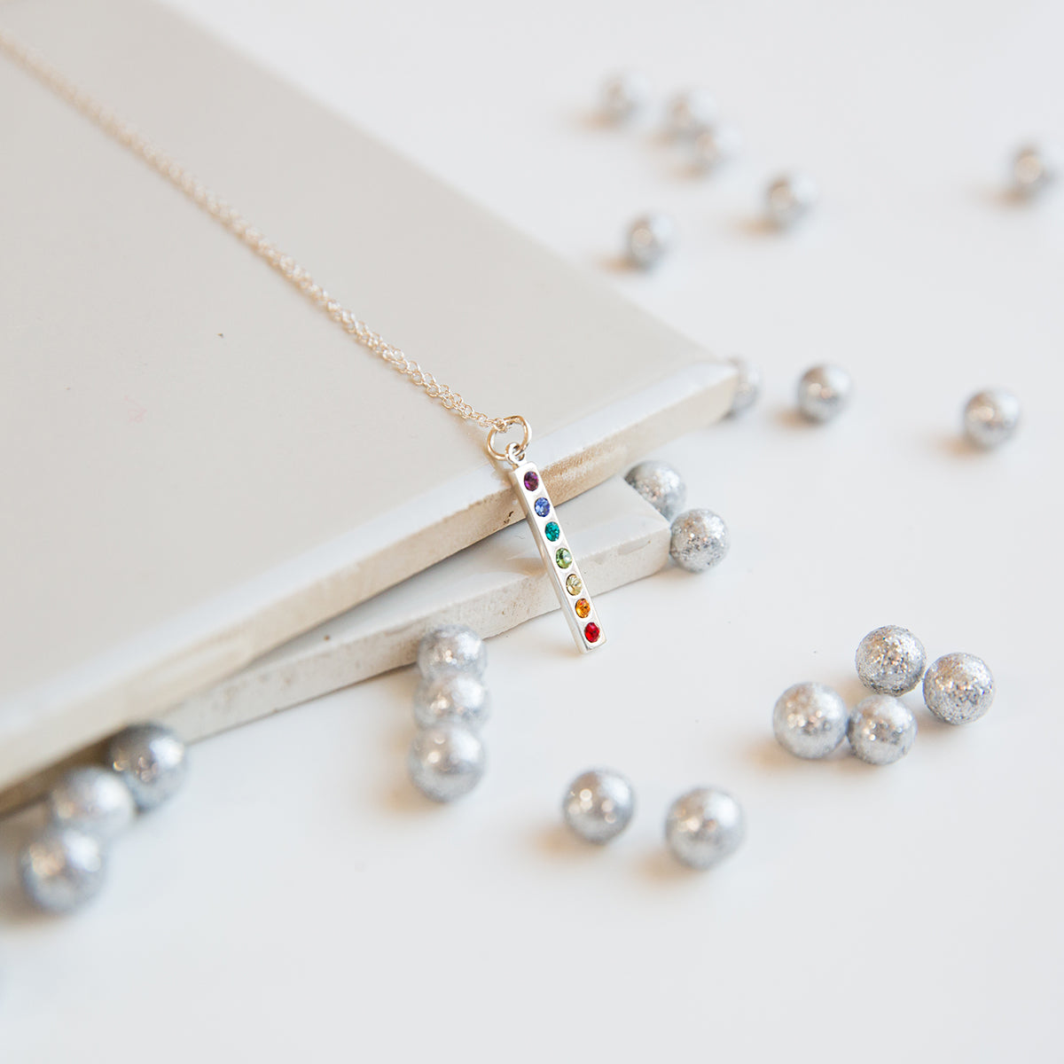 Chakra Rainbow Necklace with Crystals - Love It Personalized