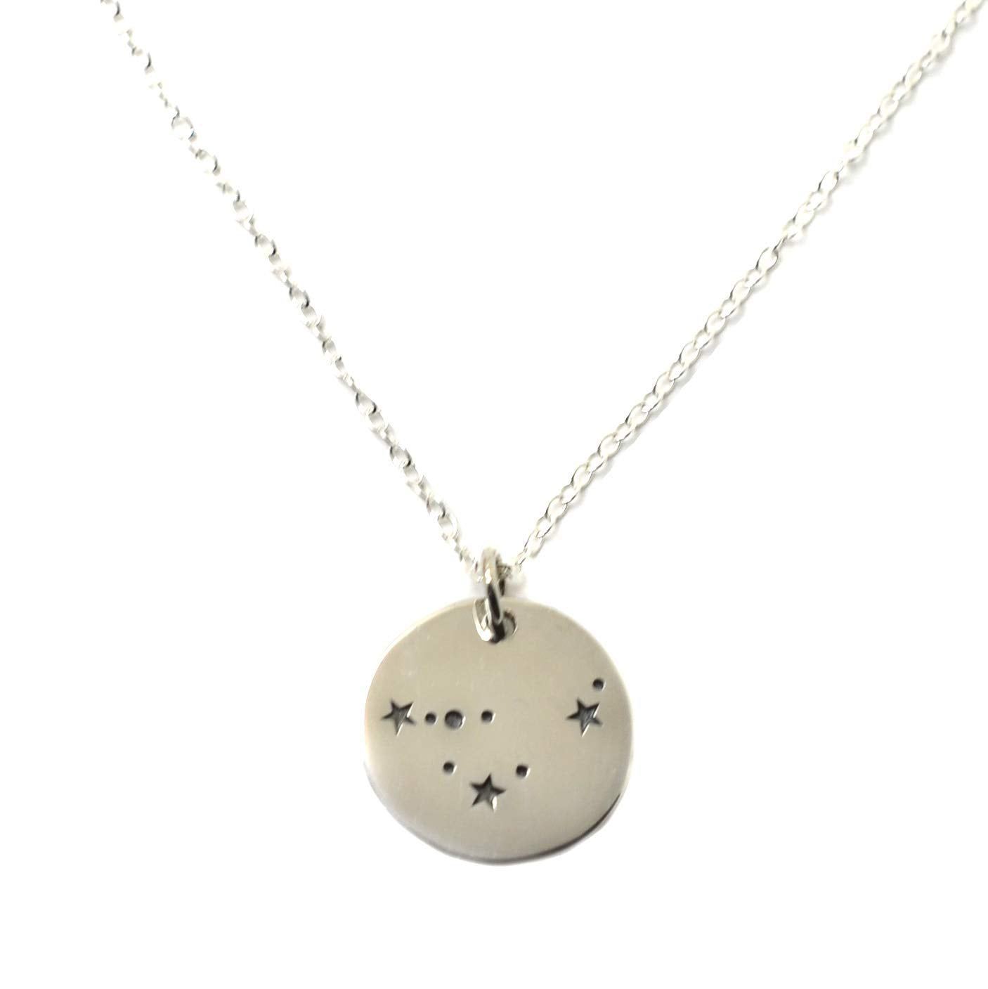 Capricorn Zodiac Sign Sterling Silver Constellation Necklace - Love It Personalized