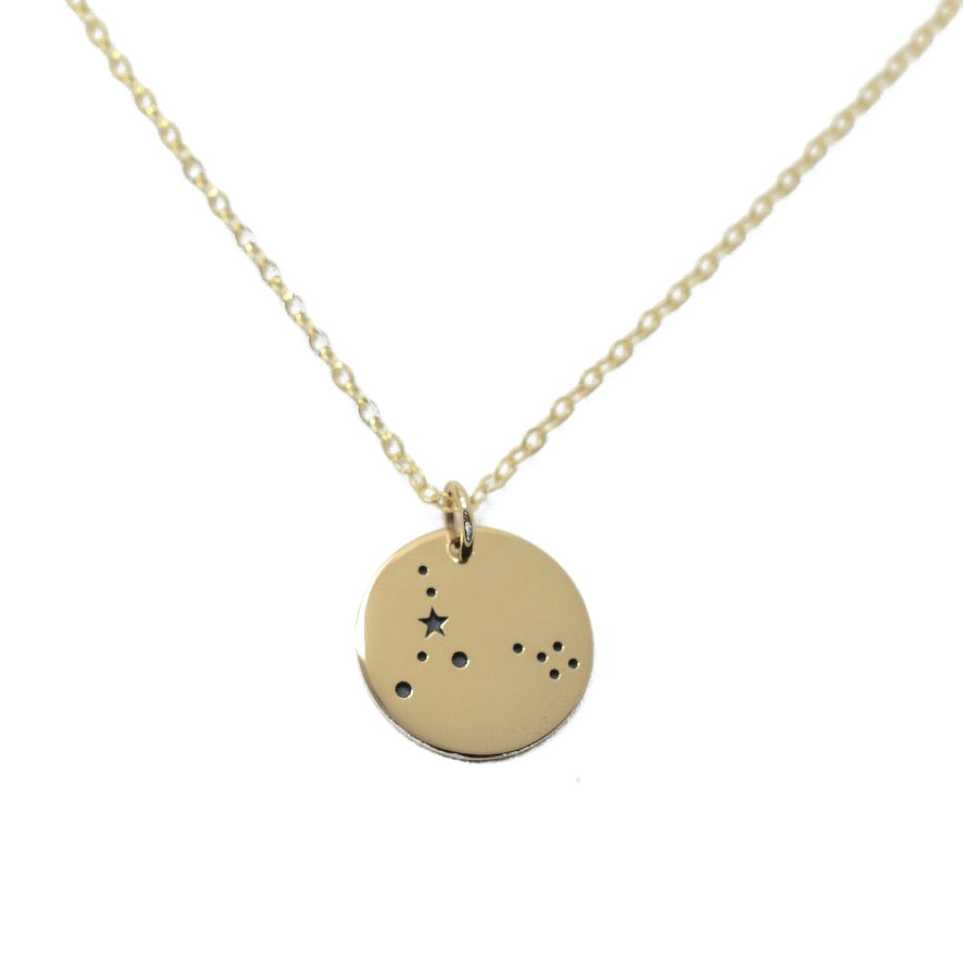 14k Yellow Gold Diamond Cancer Constellation Necklace – Maurice's Jewelers