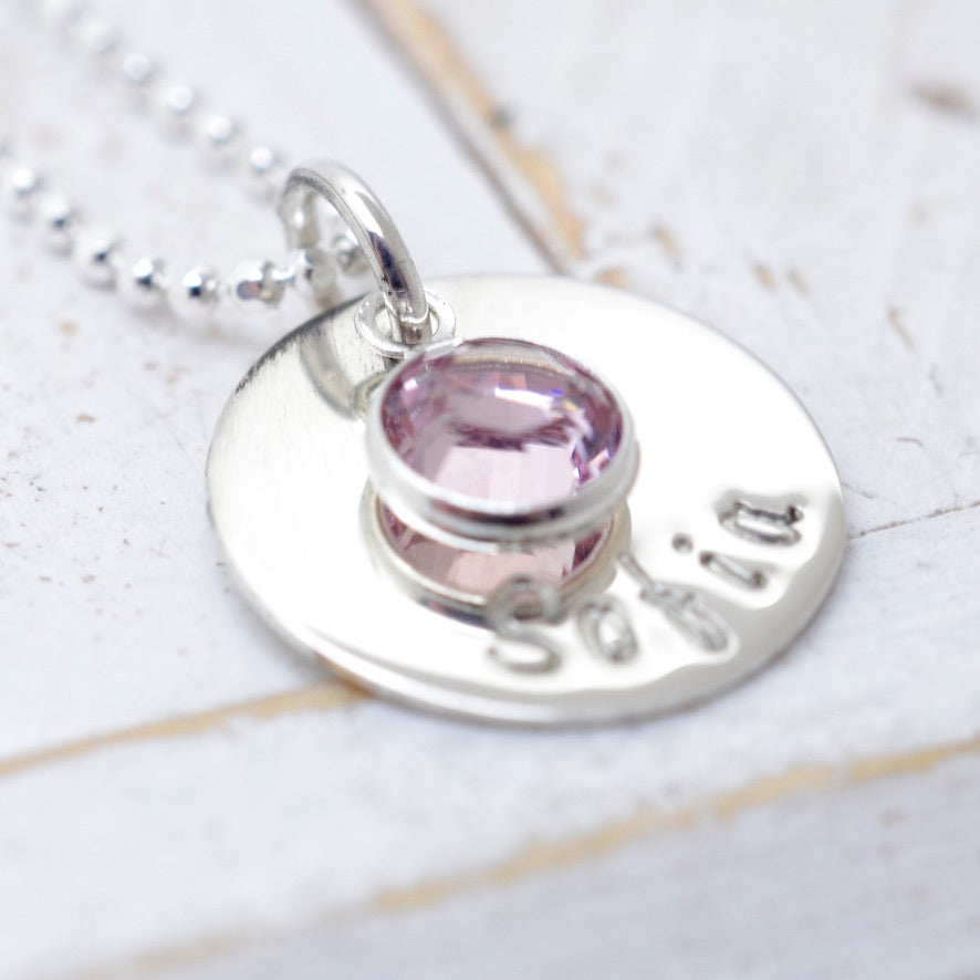 Sterling Silver Birthstone And Bee Necklace – Lucy and Jane