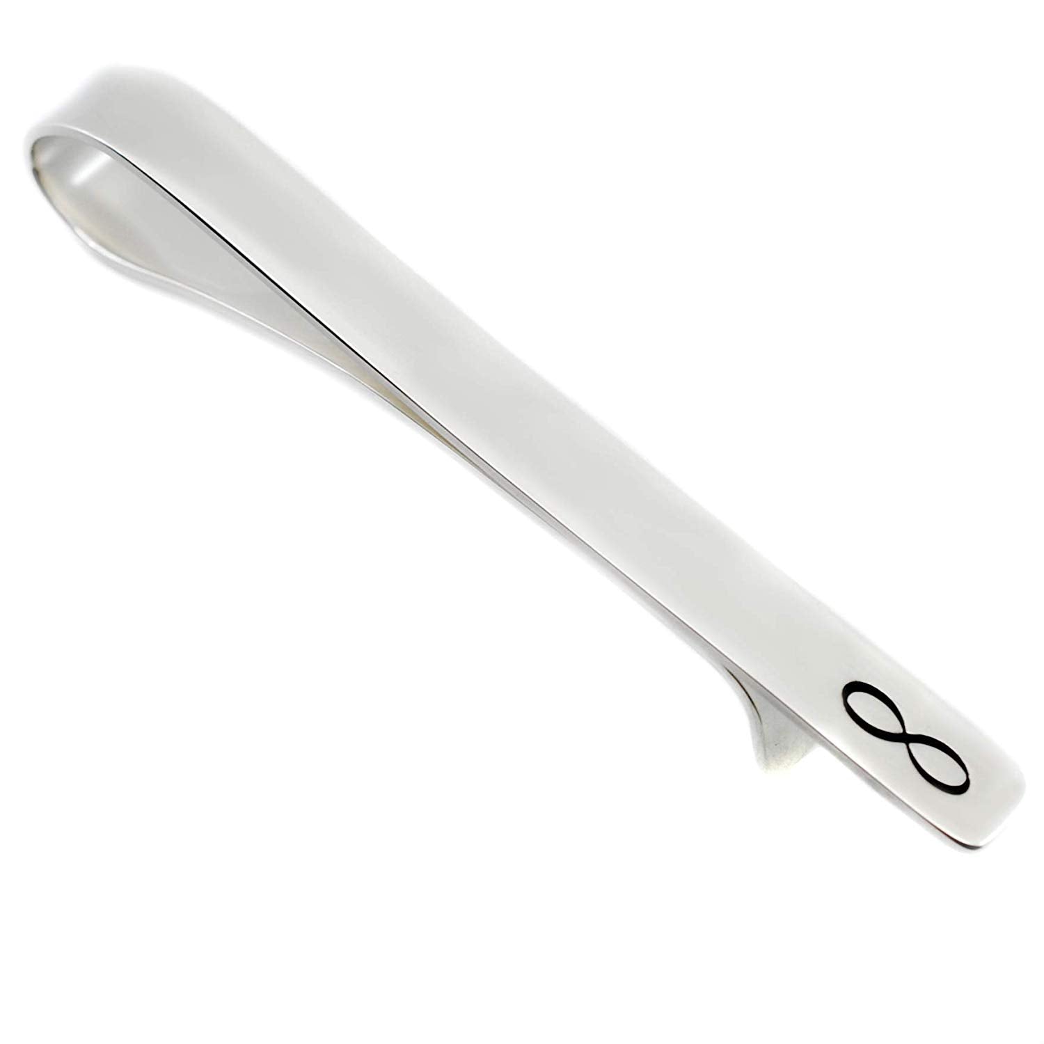 Sterling Silver Infinity Tie Bar - Love It Personalized