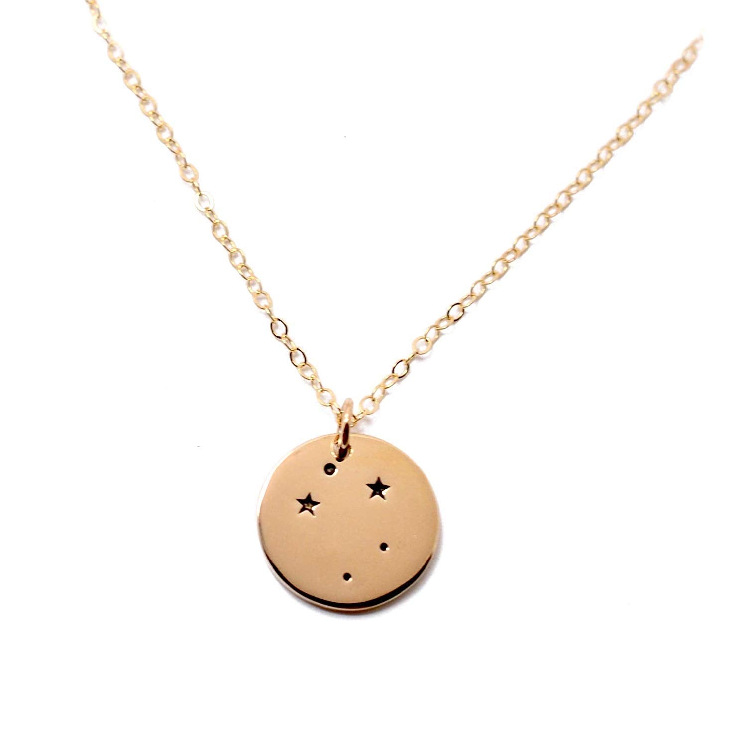 Libra Zodiac Sign 14K Gold Filled Constellation Necklace - Love It Personalized