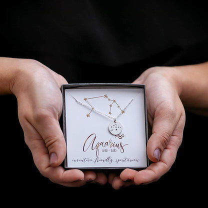 Leo Zodiac Sign Sterling Silver Constellation Necklace - Love It Personalized