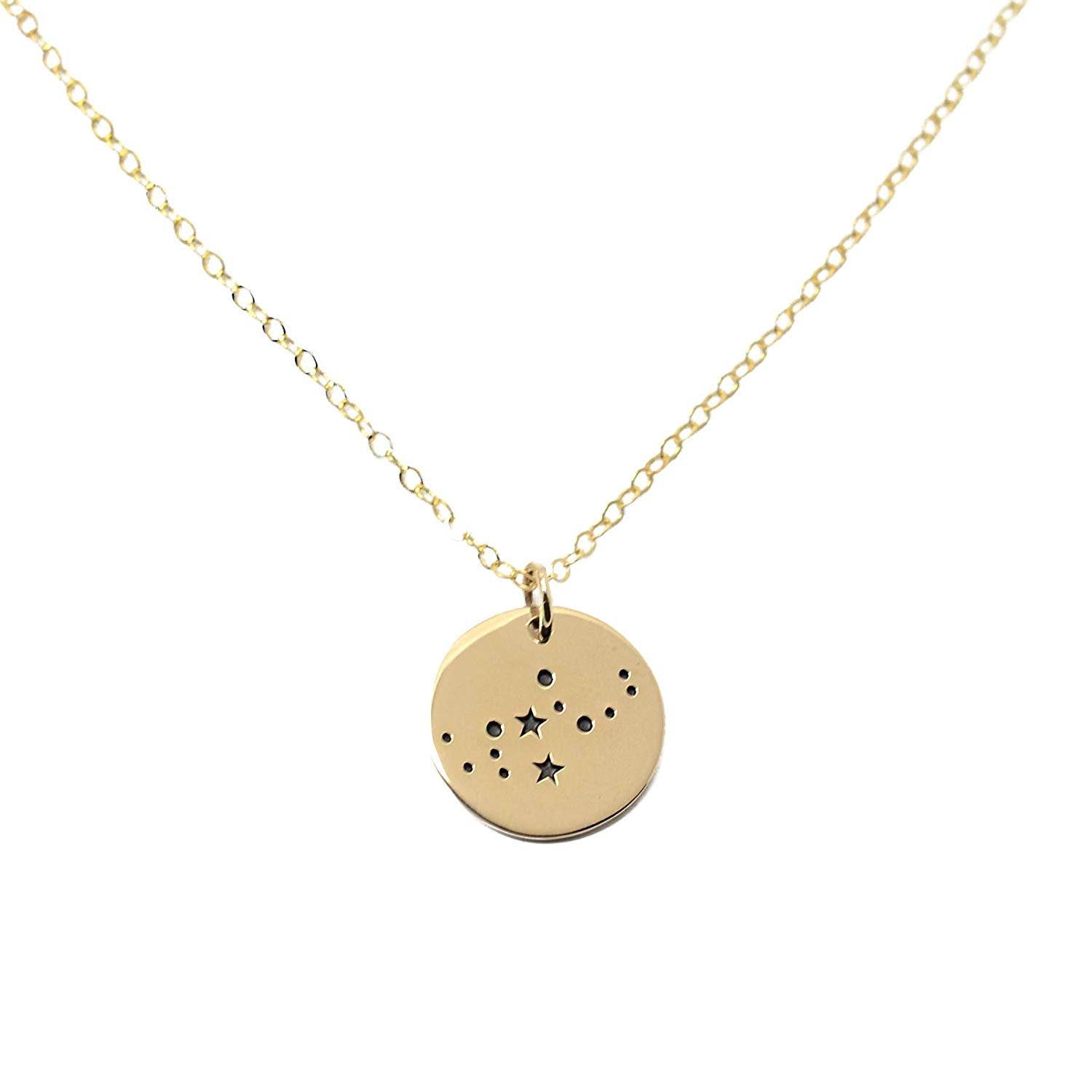 Virgo Zodiac Sign 14K Gold Filled Constellation Necklace - Love It Personalized