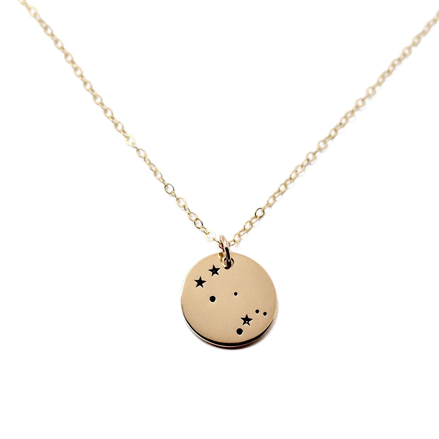 Gemini Zodiac Sign 14K Gold Filled Constellation Necklace - Love It Personalized