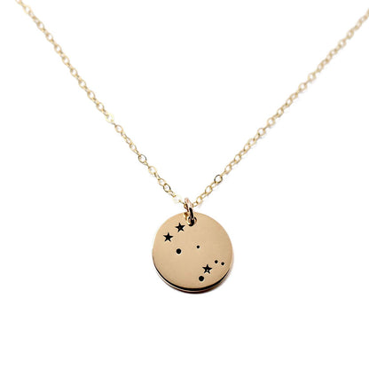Gemini Zodiac Sign 14K Gold Filled Constellation Necklace - Love It Personalized