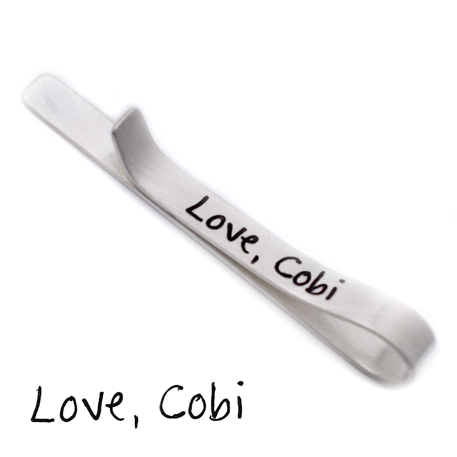 Handwriting Sterling Silver Tie Bar - Love It Personalized