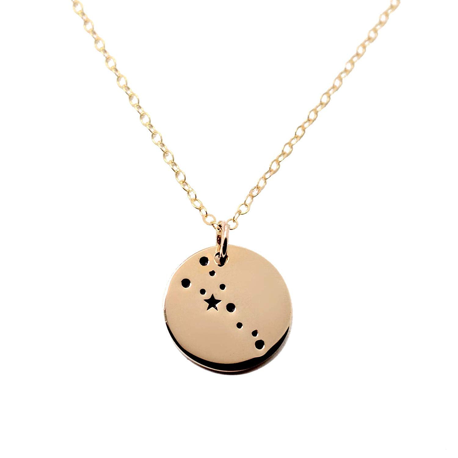 Taurus Zodiac Sign 14K Gold Filled Constellation Necklace - Love It Personalized