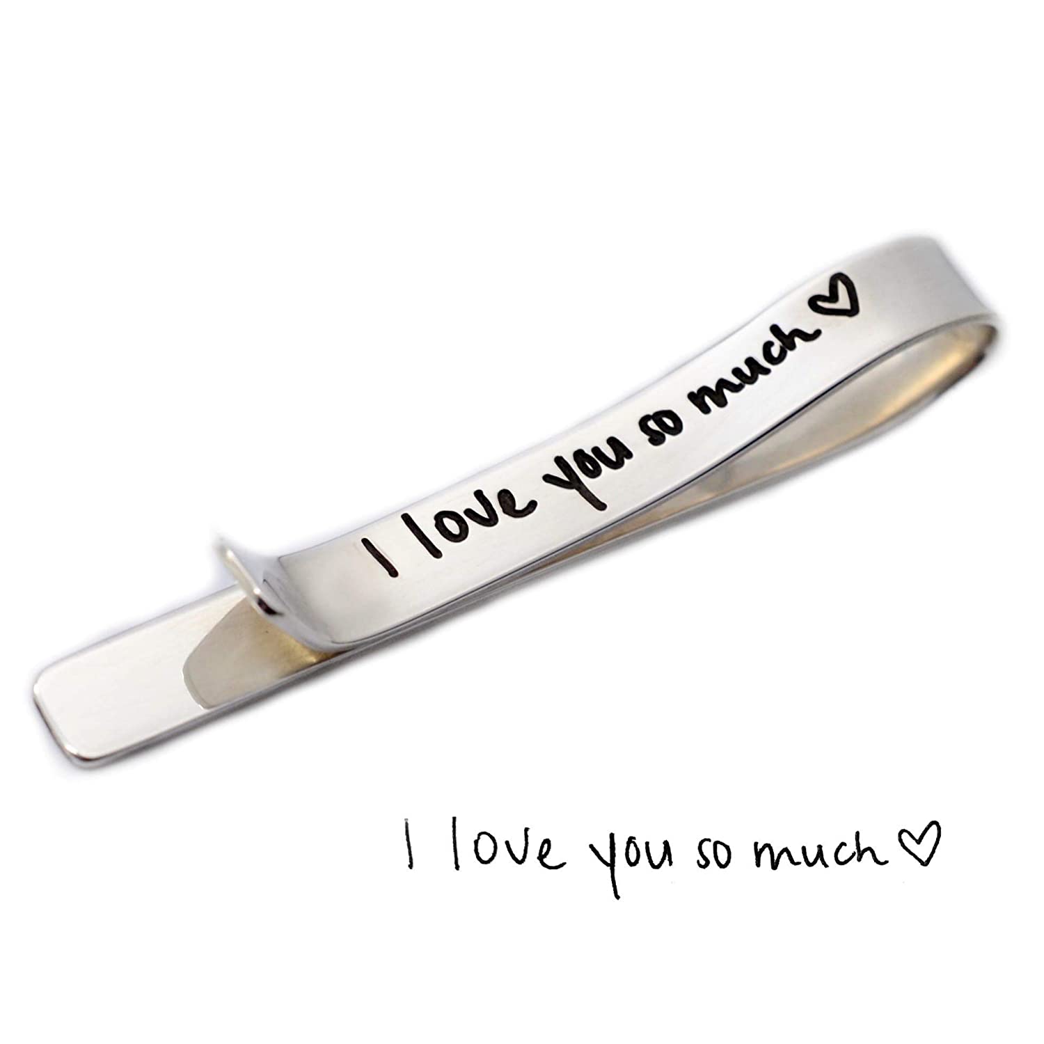 Handwriting Sterling Silver Tie Bar - Love It Personalized