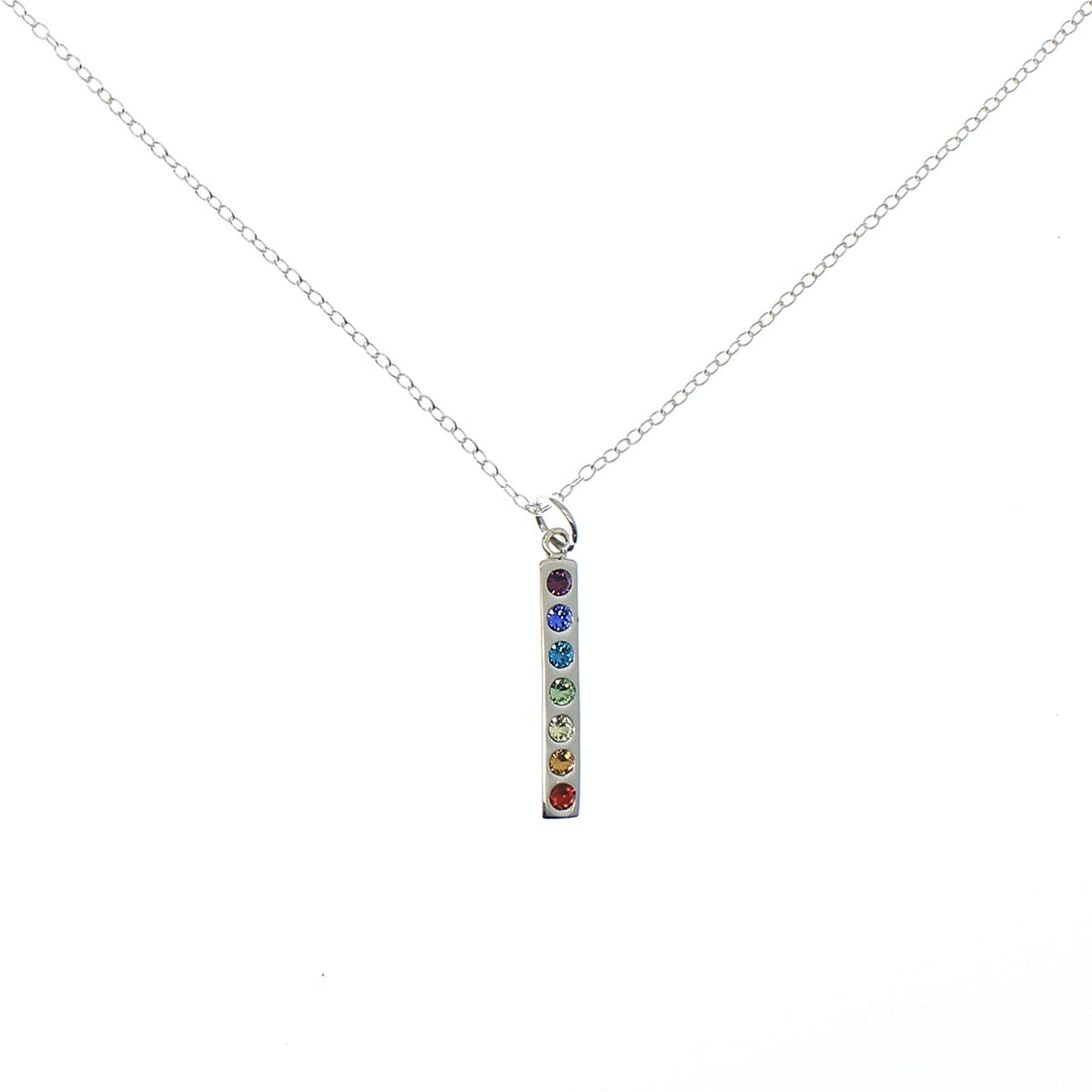 Chakra Rainbow Necklace with Crystals - Love It Personalized