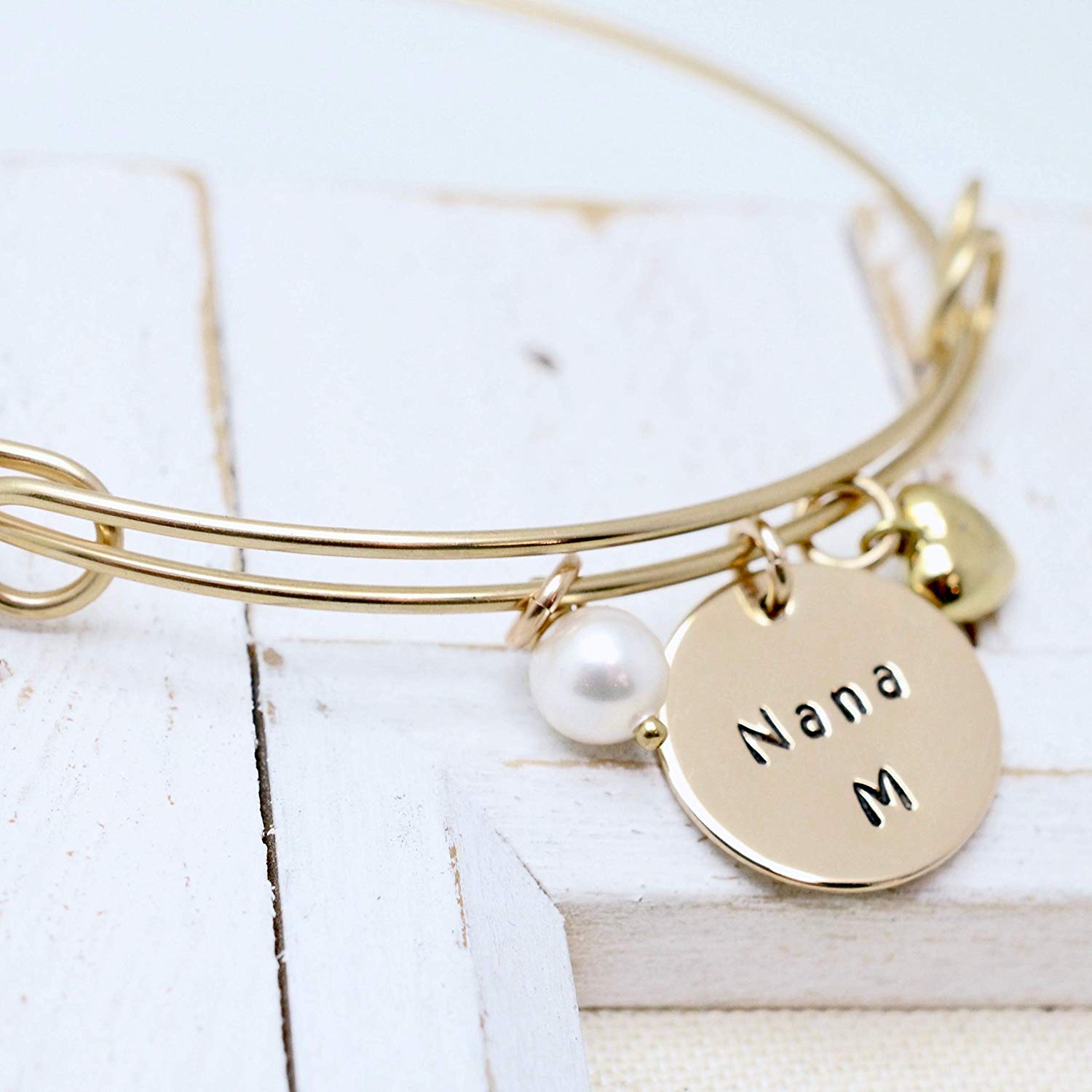 Expandable Bangle Bracelet - 14K Gold Filled - Love It Personalized