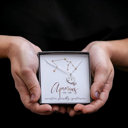 Aries Zodiac Sign Sterling Silver Constellation Necklace - Love It Personalized