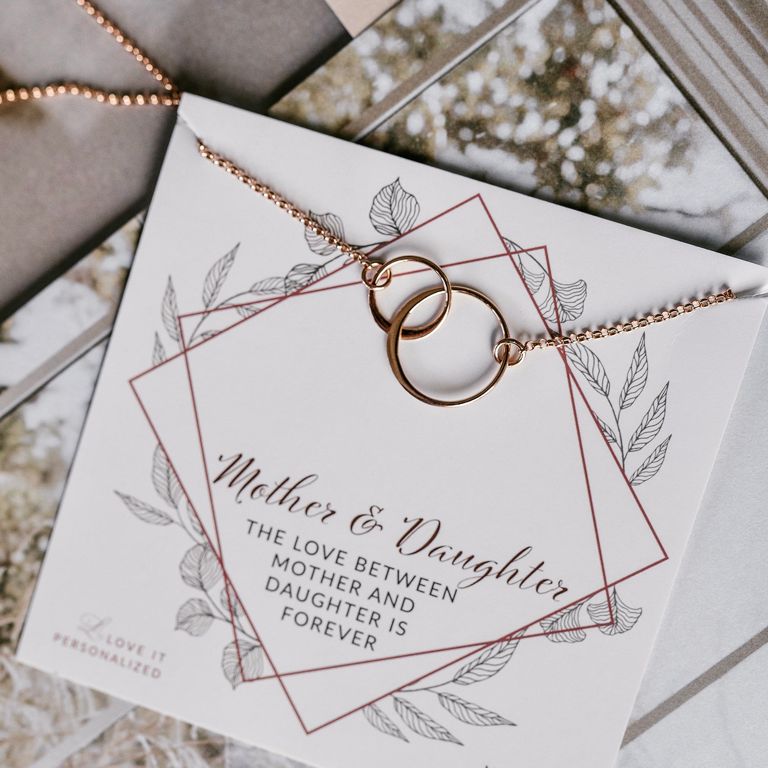Interlocking Double Link Necklace - Love It Personalized