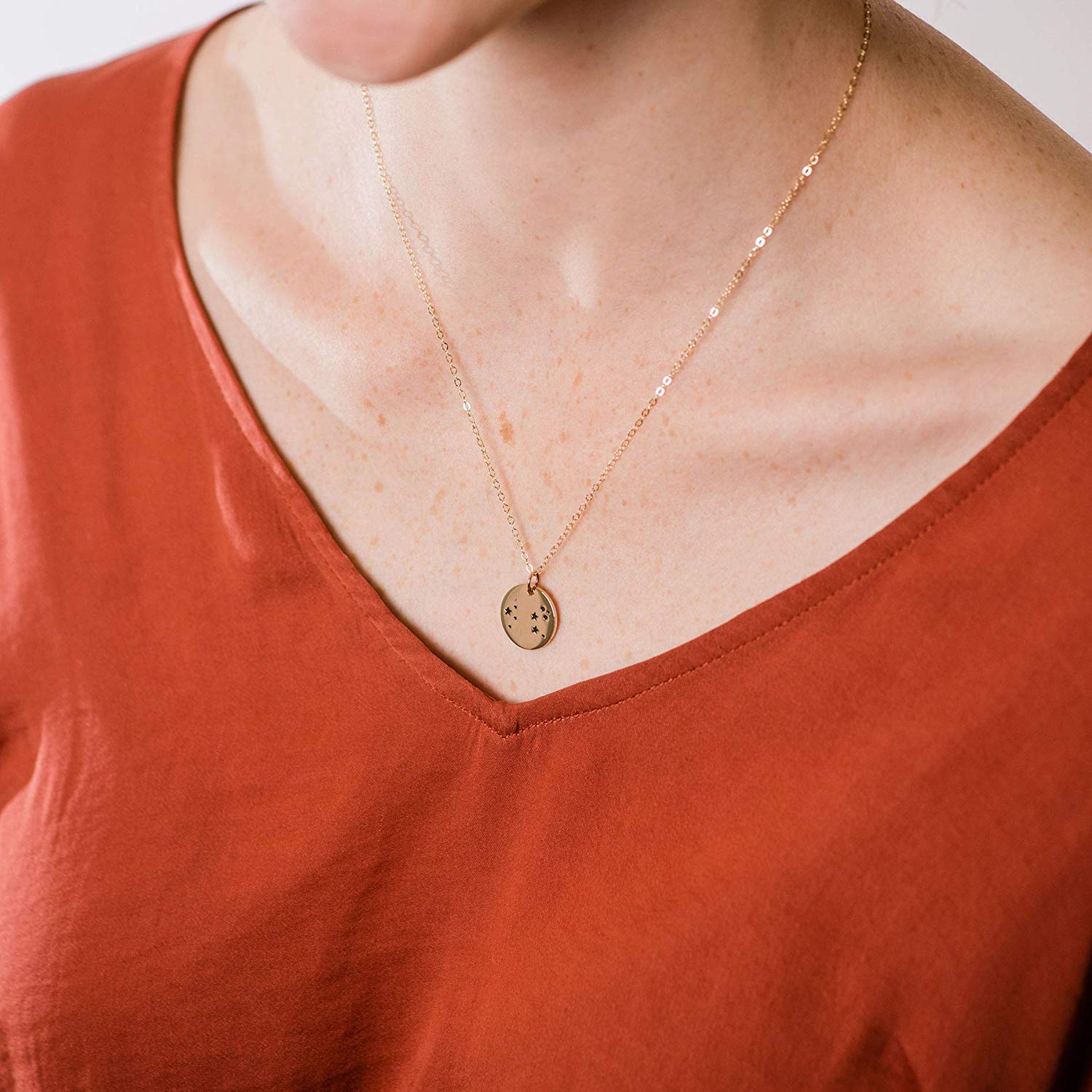 Leo Zodiac Sign 14K Gold Filled Constellation Necklace - Love It Personalized