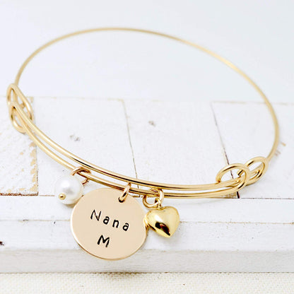 Expandable Bangle Bracelet - 14K Gold Filled - Love It Personalized