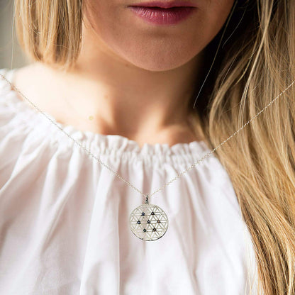 Chakra Crystals Flower of Life Necklace - Love It Personalized