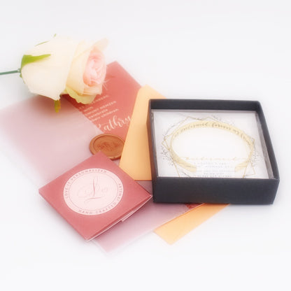Bridesmaid Cuff Bracelet - Brass 1/4" - Love It Personalized