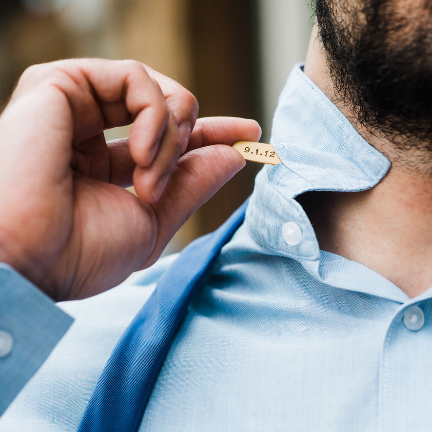 Copper Collar Stays - 7th Anniversary - Love It Personalized