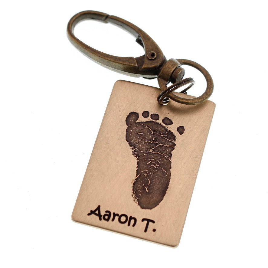 Custom Baby Footprint Keychain - Love It Personalized