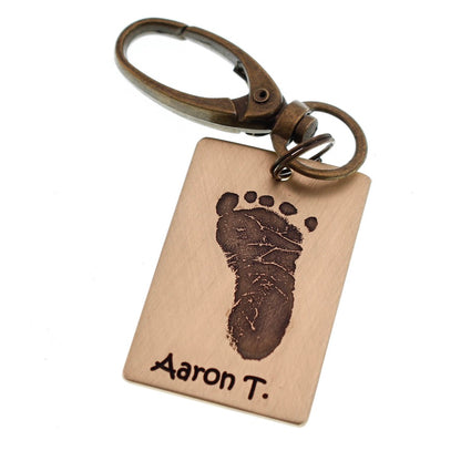 Custom Baby Footprint Keychain - Love It Personalized