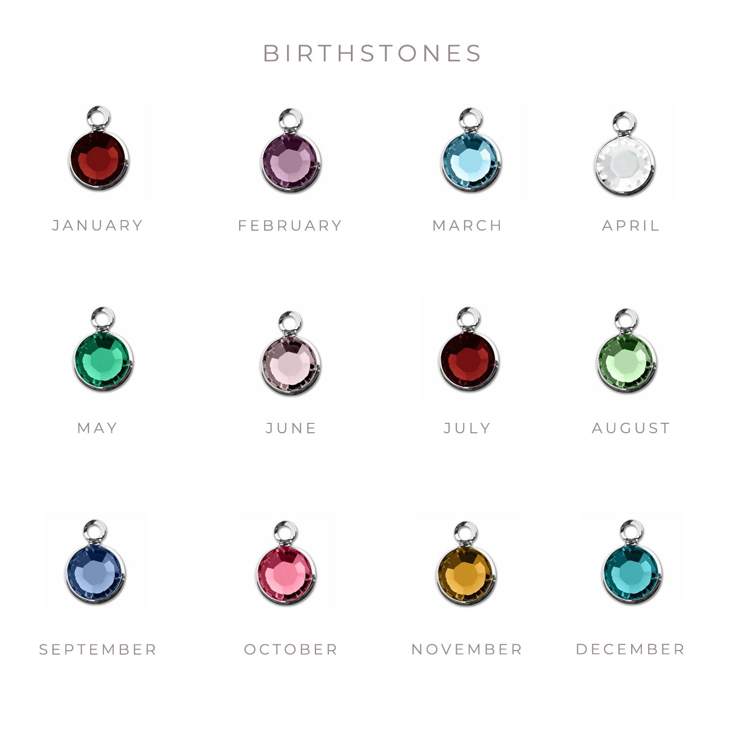 Mom or Grandma Keychain with Birthstones - Love It Personalized