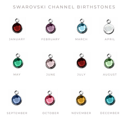 Simple Birthstone Necklace - 5/8" - Love It Personalized