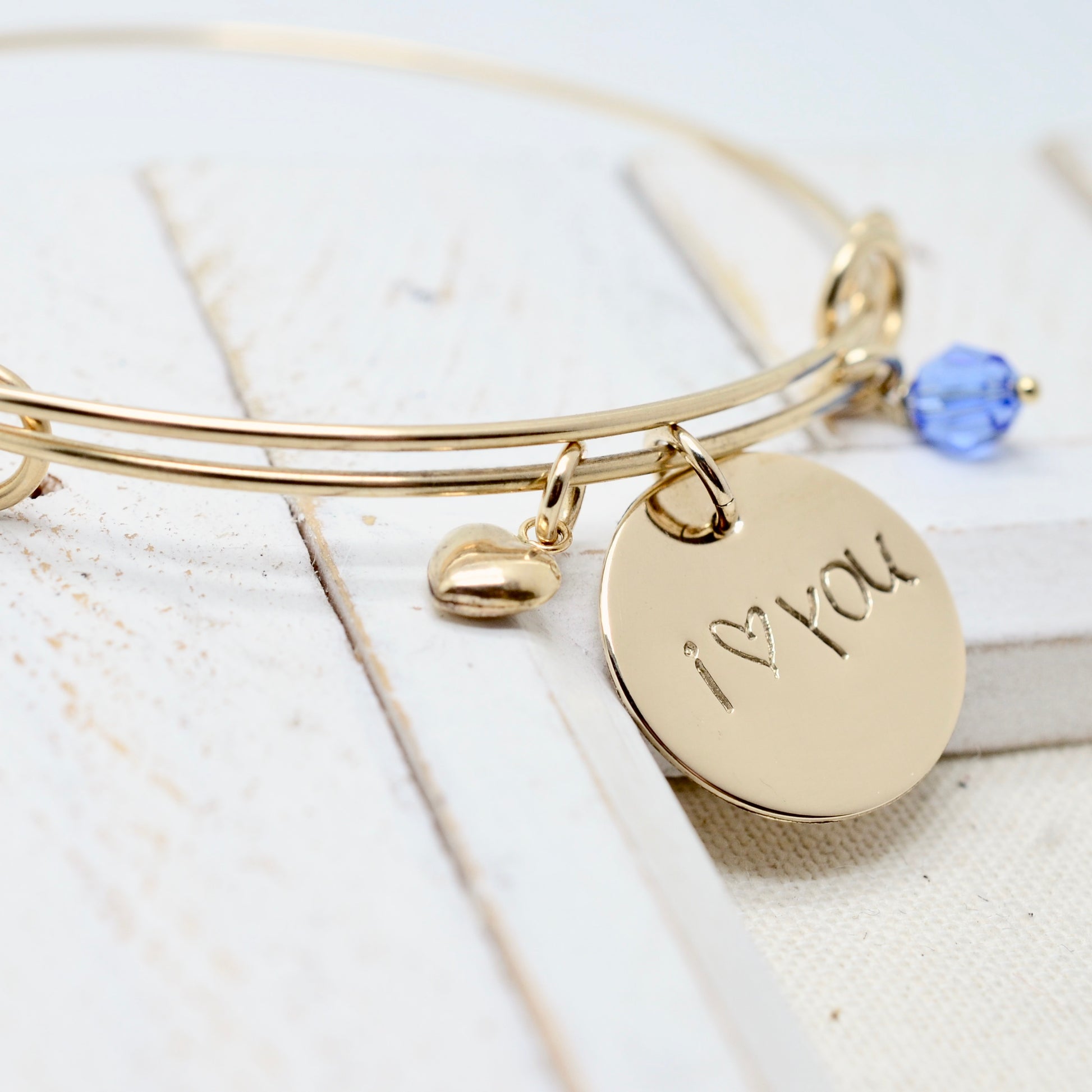 Expandable Bangle Bracelet - 14K Gold Filled - Love It Personalized
