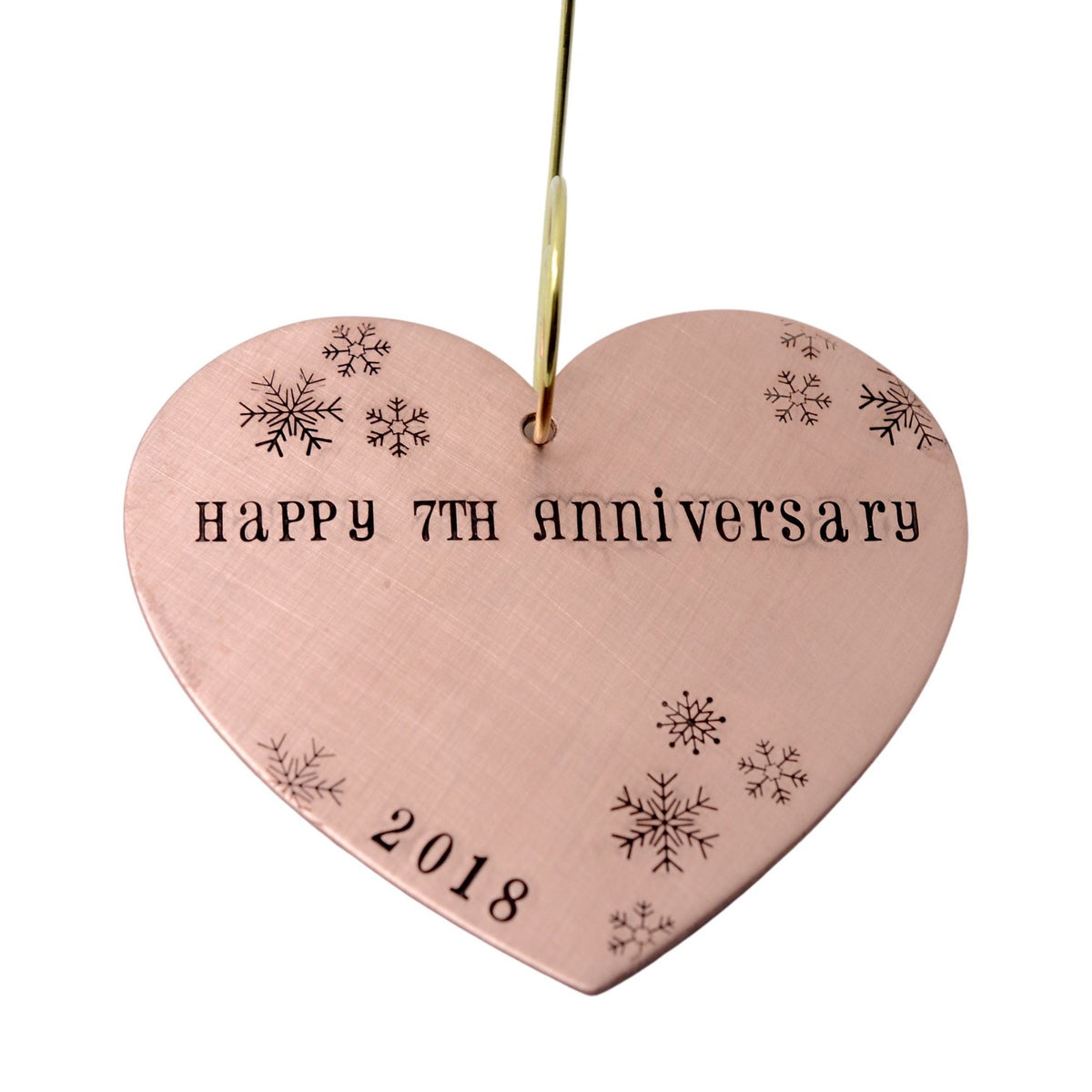 7th Wedding Anniversary Christmas Ornament - Love It Personalized