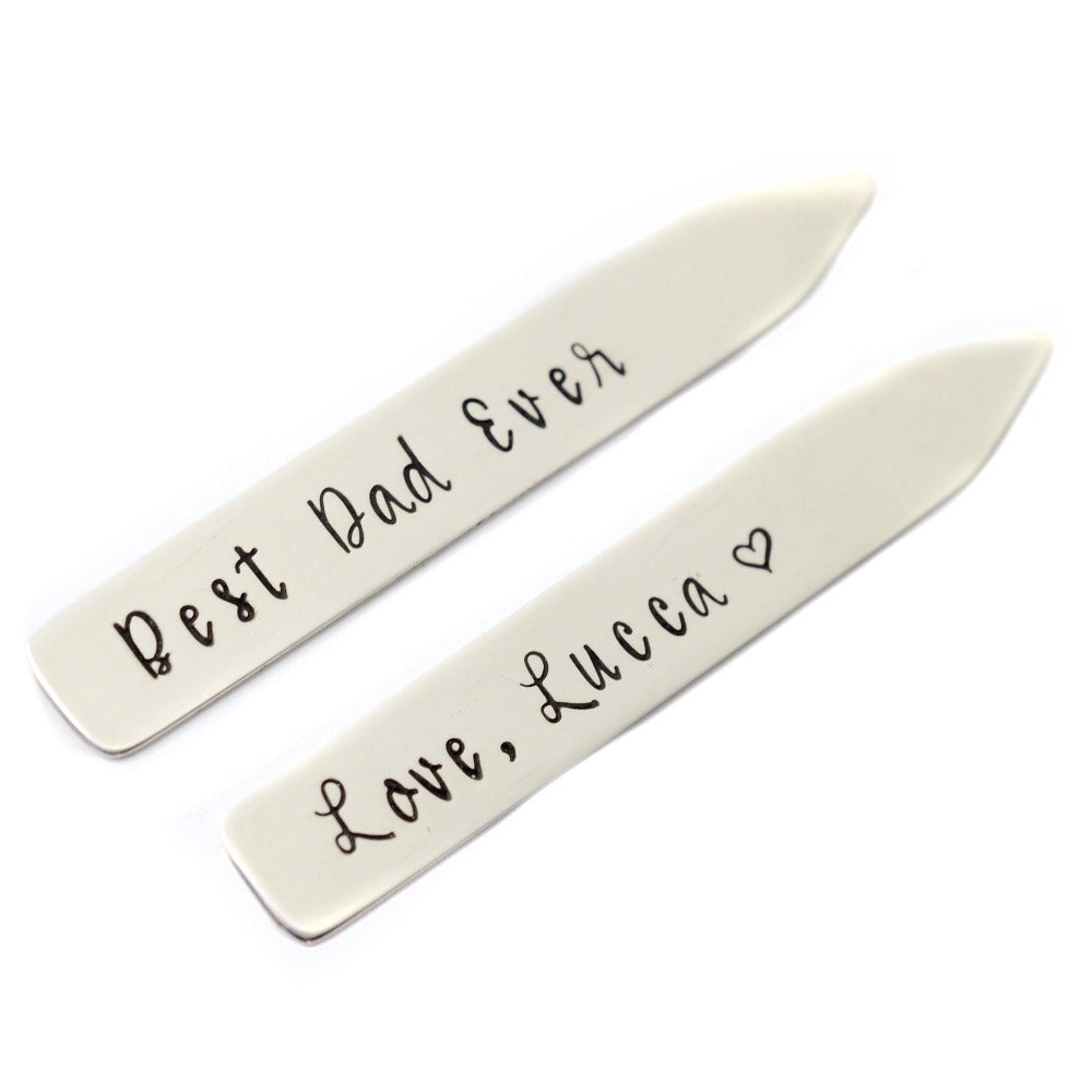 Personalized Collar Stays for Dad - Love It Personalized
