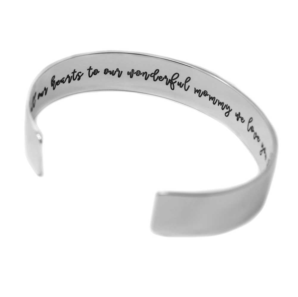 Sterling Silver Engraved Cuff Bracelet - Love It Personalized