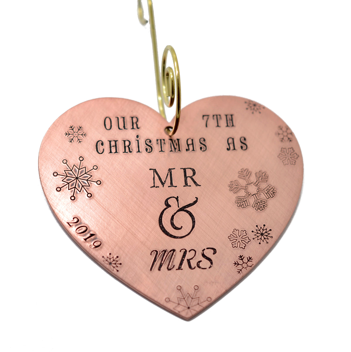 7th Wedding Anniversary Christmas Ornament - Love It Personalized