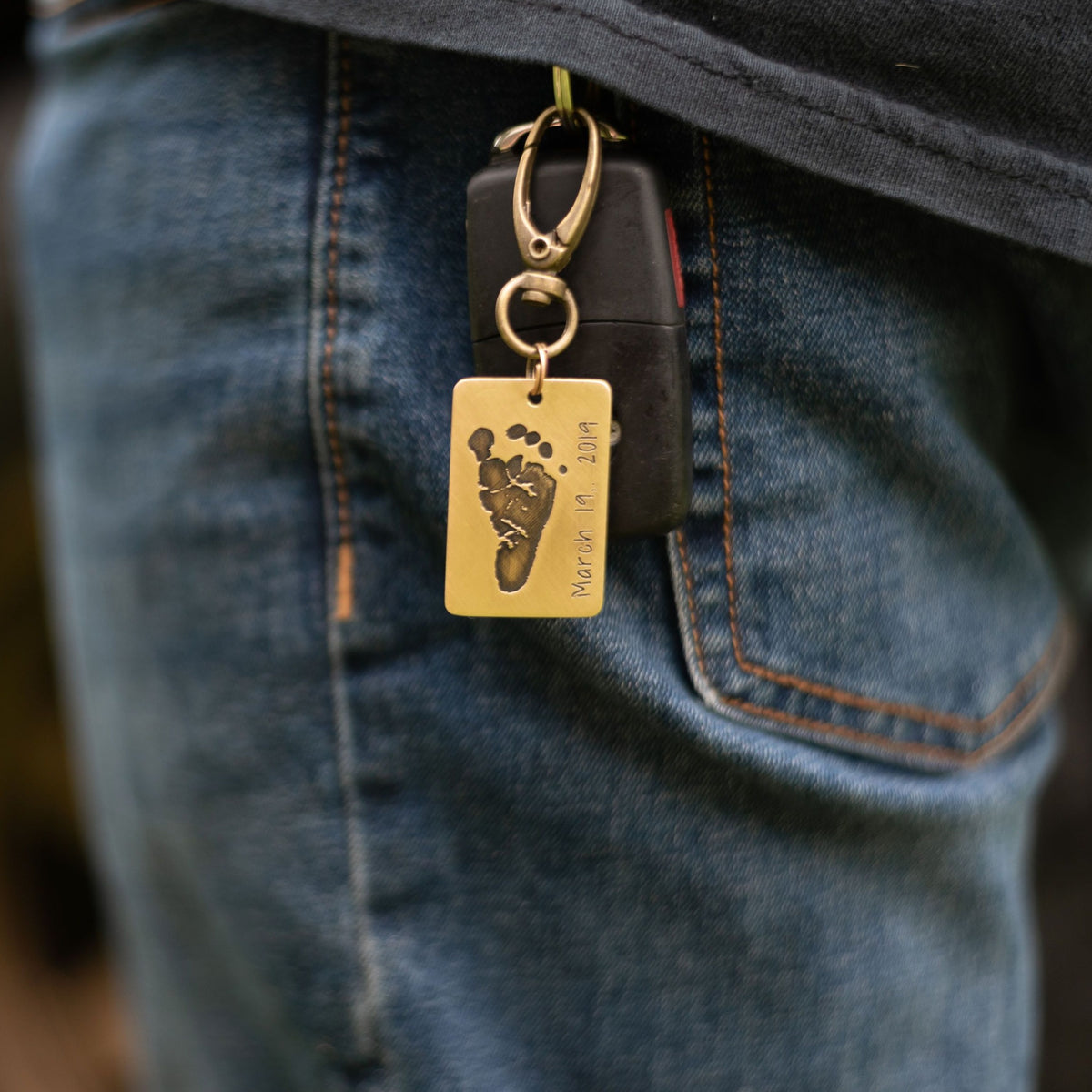 Custom Baby Footprint Keychain - Love It Personalized